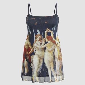 Cider Figure Lettuce Trim Dress Goddess Mini